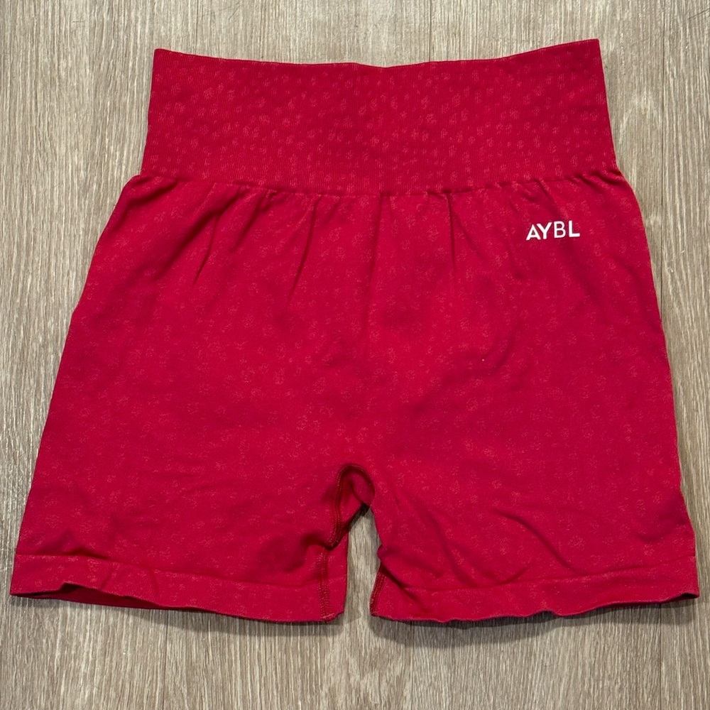AYBL Red High-Waisted Shorts